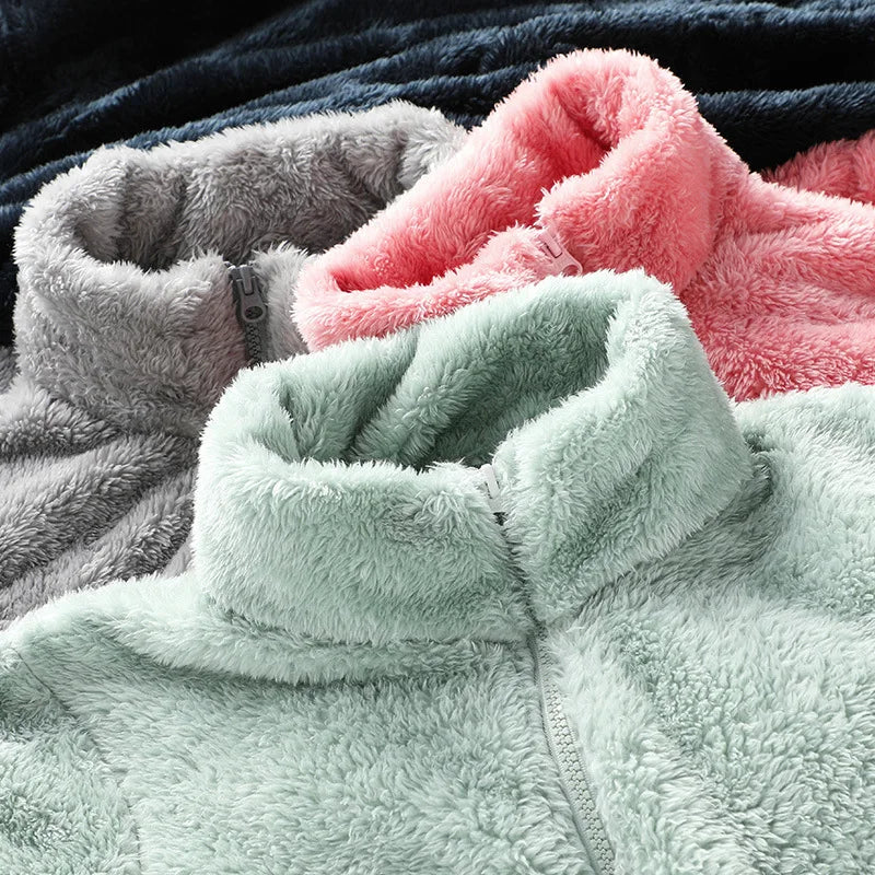 Autumn/Winter Thermal Fleece Jacket Women Outdoor Soft Activewear