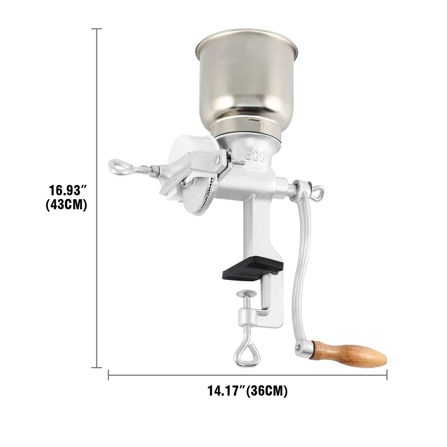 Manual Handheld Grinder for Flour, Herbs, Grains, Coffee