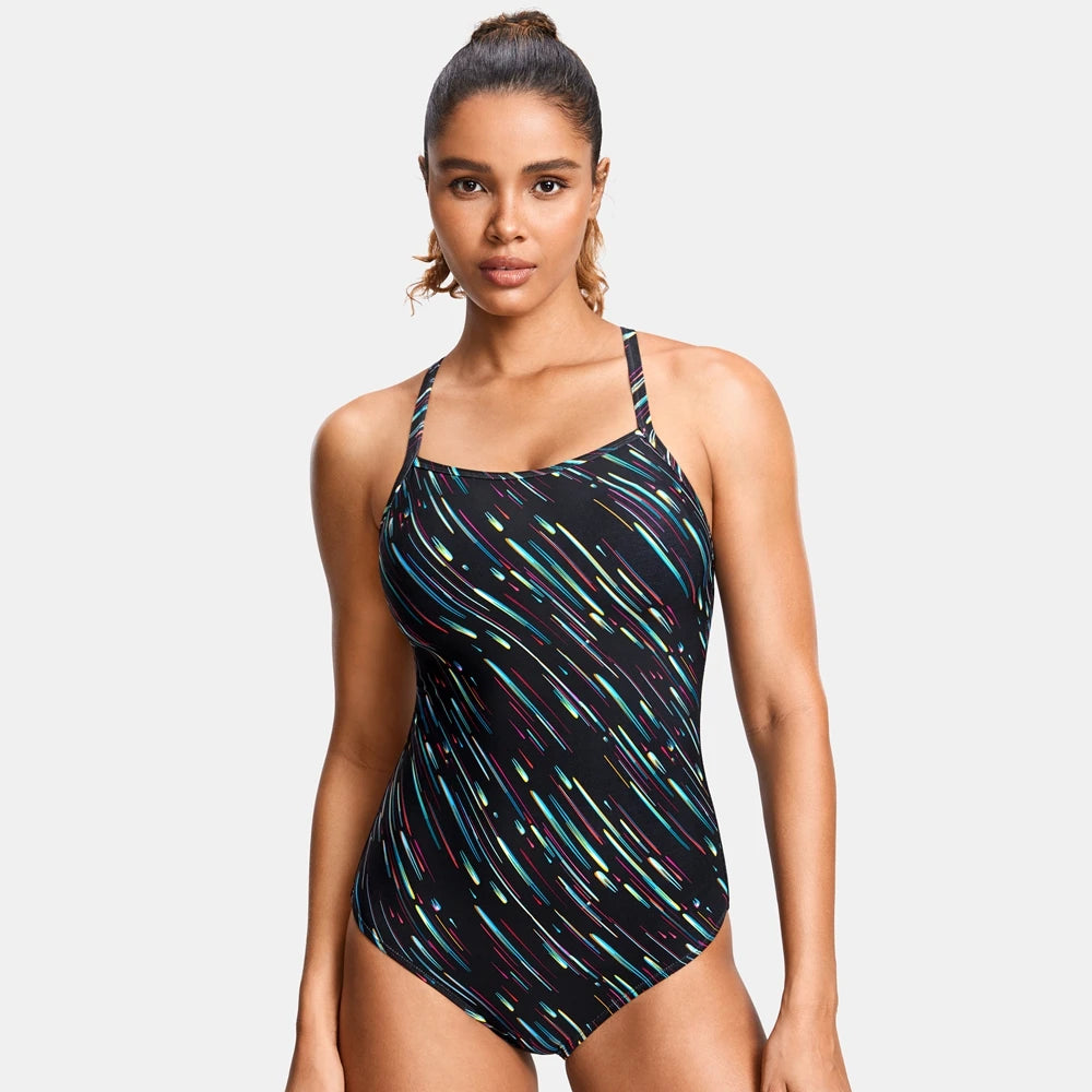 One Piece Swimsuits Beachwear, Training Sportwear, Hollow-Out Back