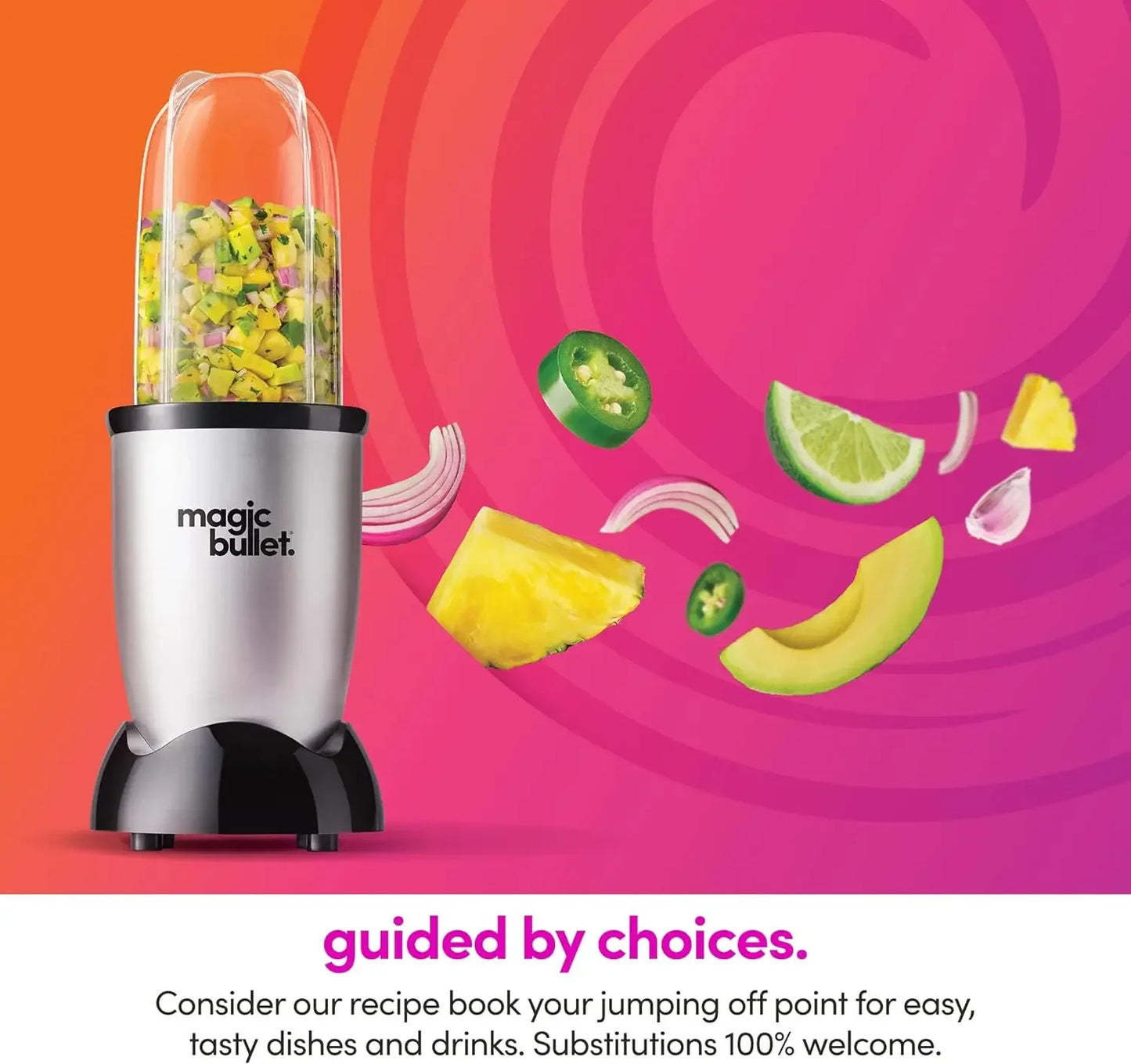 Magic Bullet Blender, Small, 11 Piece Set, Silver