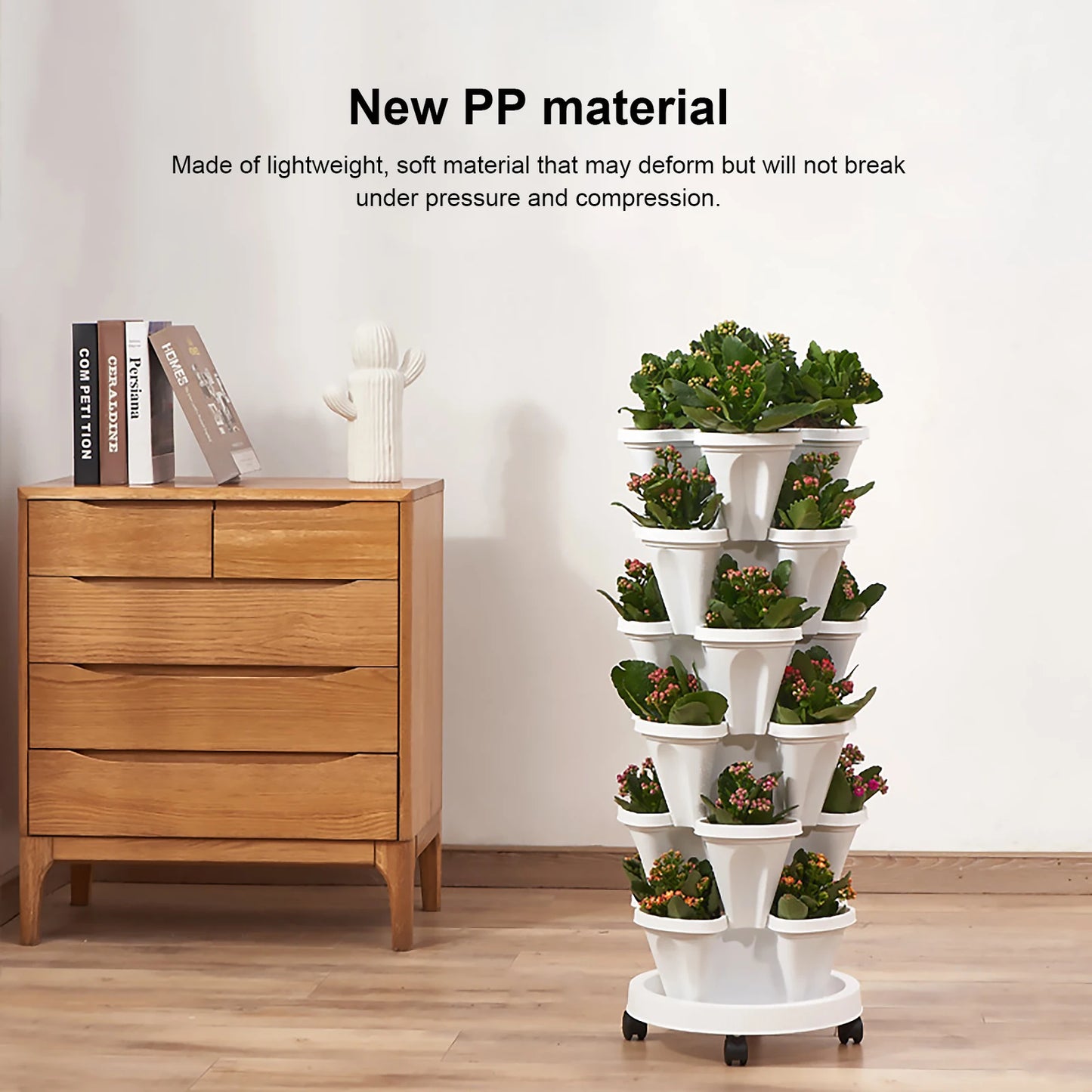 Three-Petal Stackable Vertical Flower, Fruit, Vegetable Planter