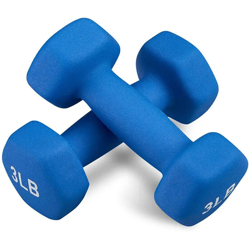 3-20lbs Hex Neoprene Coated Hand Weight Strength Lifting