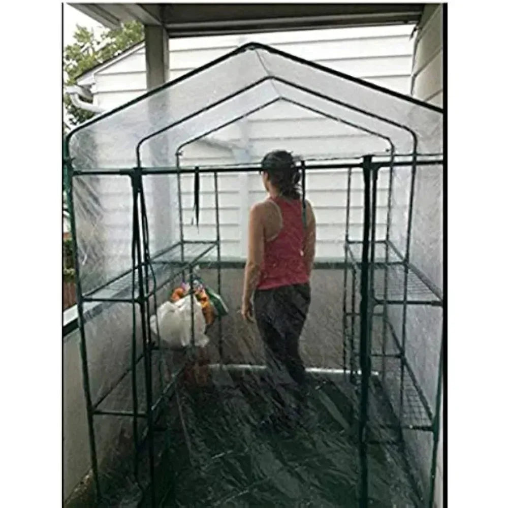 Garden Conservatory - 8 Shelves & PVC Cover