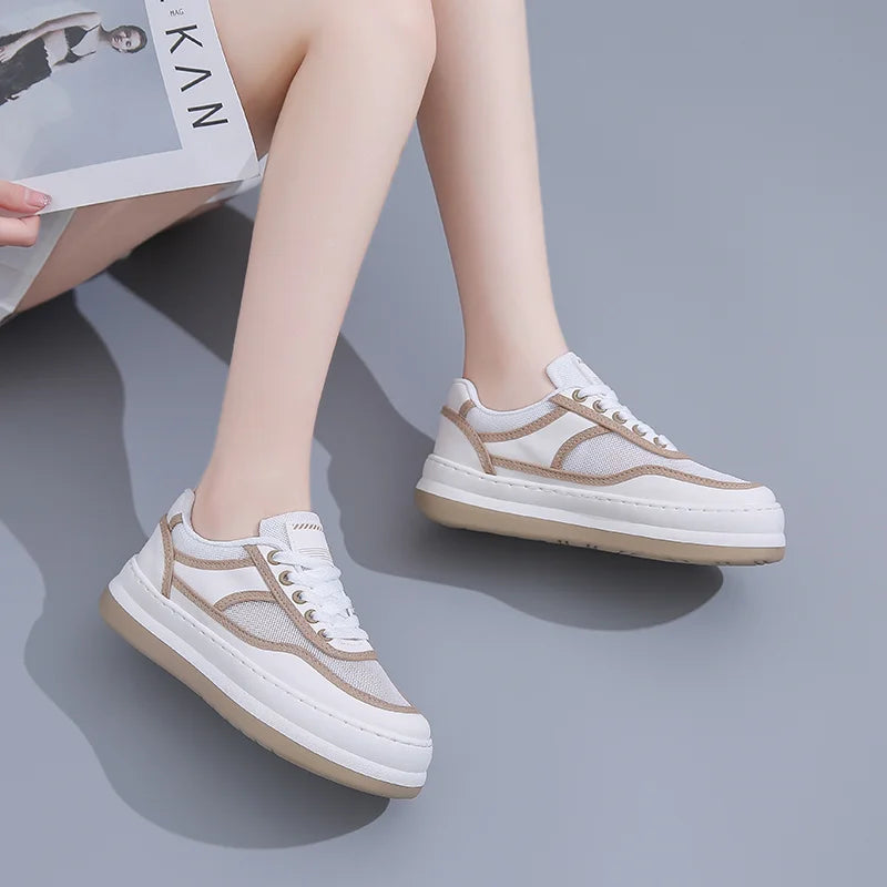 Ladies Summer Lace Up Walk/Run Casual Trainers Shoes