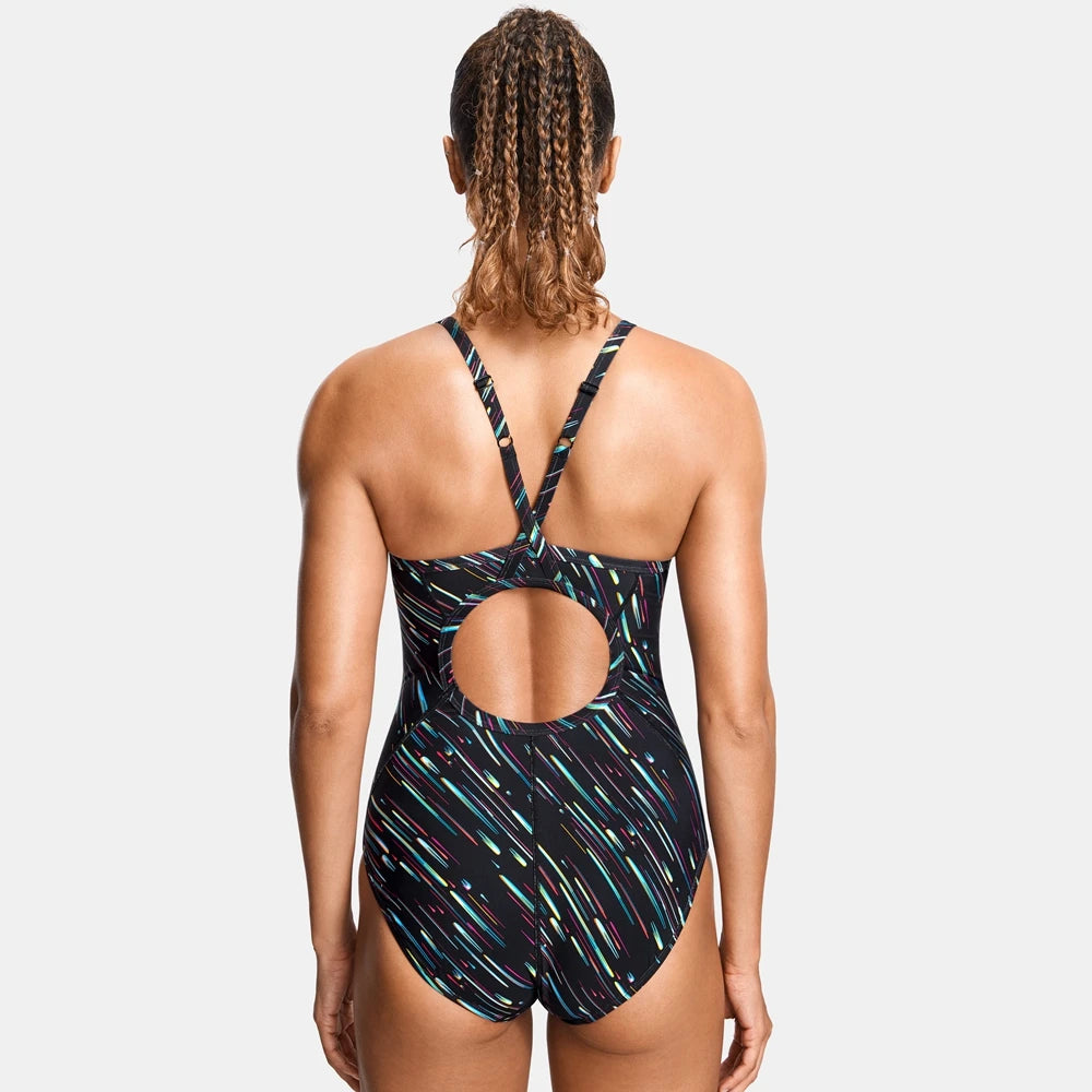One Piece Swimsuits Beachwear, Training Sportwear, Hollow-Out Back