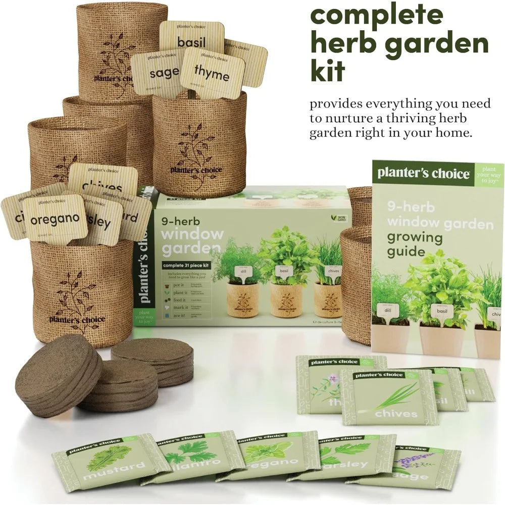 9 Herb Indoor Window Garden Kit