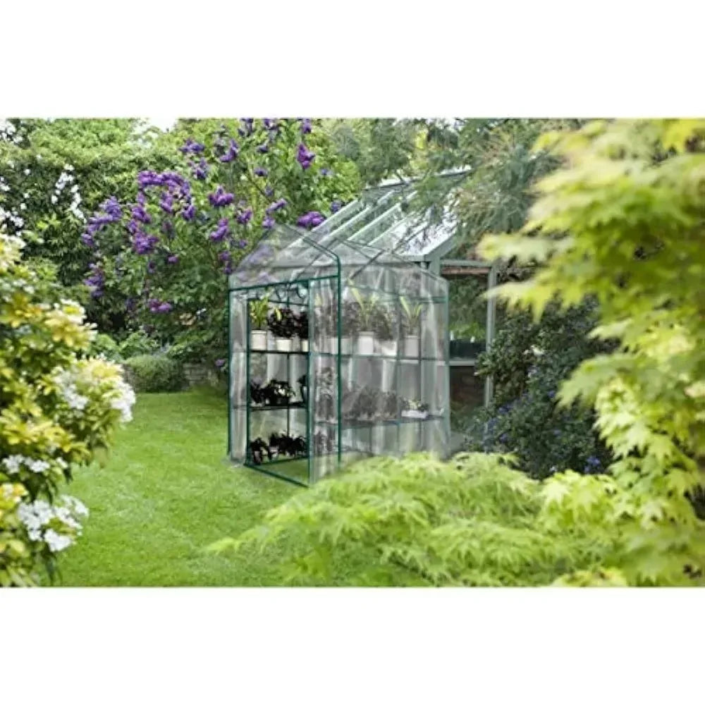 Garden Conservatory - 8 Shelves & PVC Cover