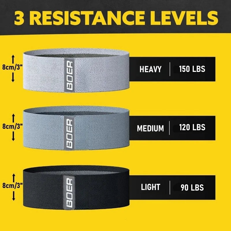 3PCS Fitness Resistance Bands Set for Home Workout