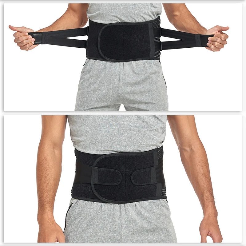 Men's Workout/Back Support Belt w/Steel Bone Bands