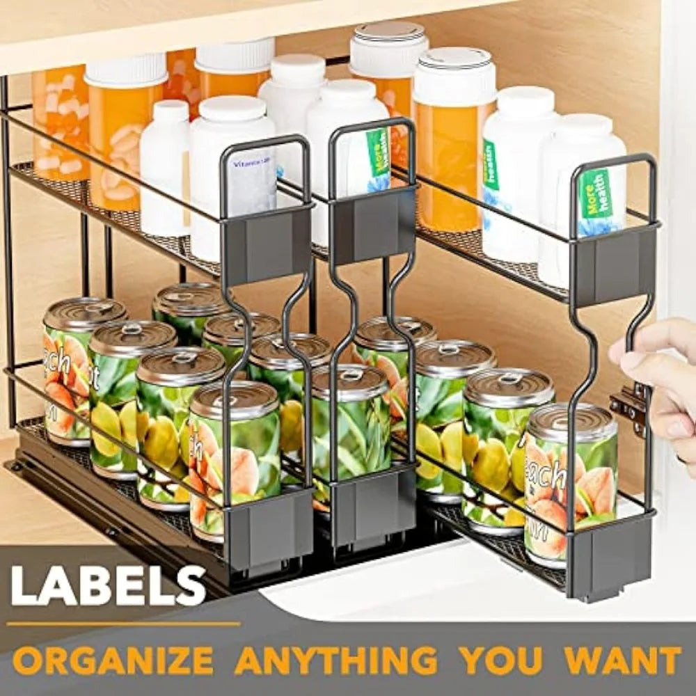 Heavy Duty Slide Out Spice Rack, Cabinet Organizer