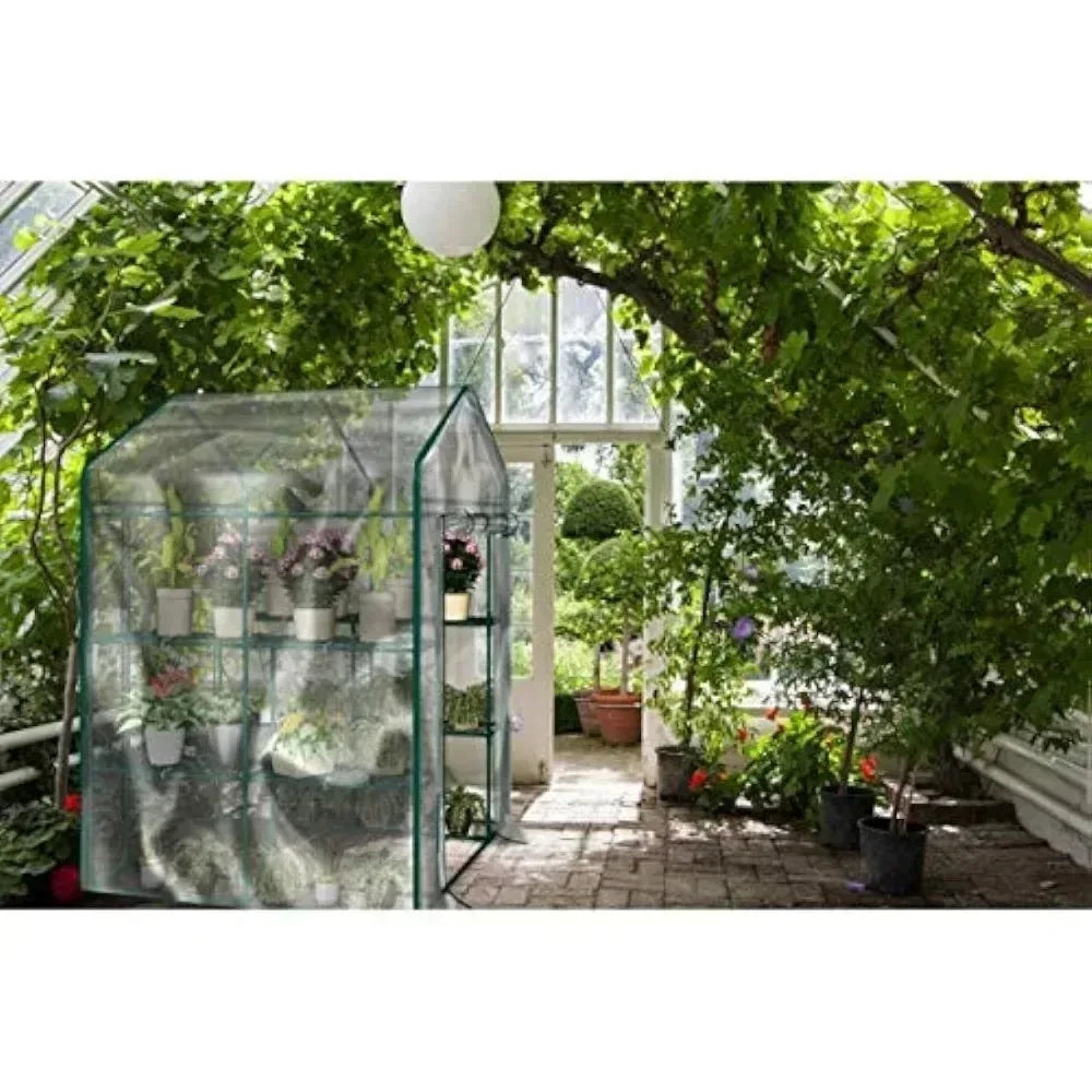 Garden Conservatory - 8 Shelves & PVC Cover