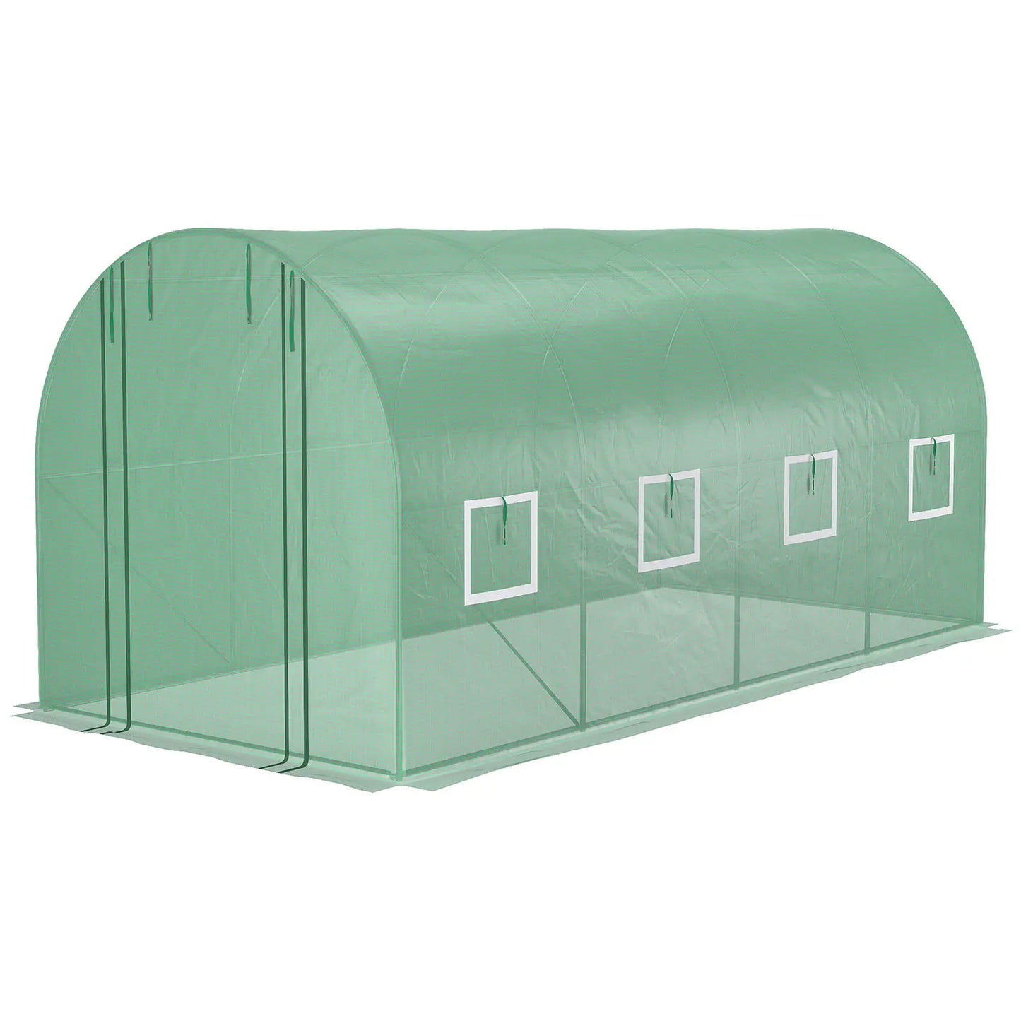 Extra Large Greenhouse w/Zipper Door, Windows, Green