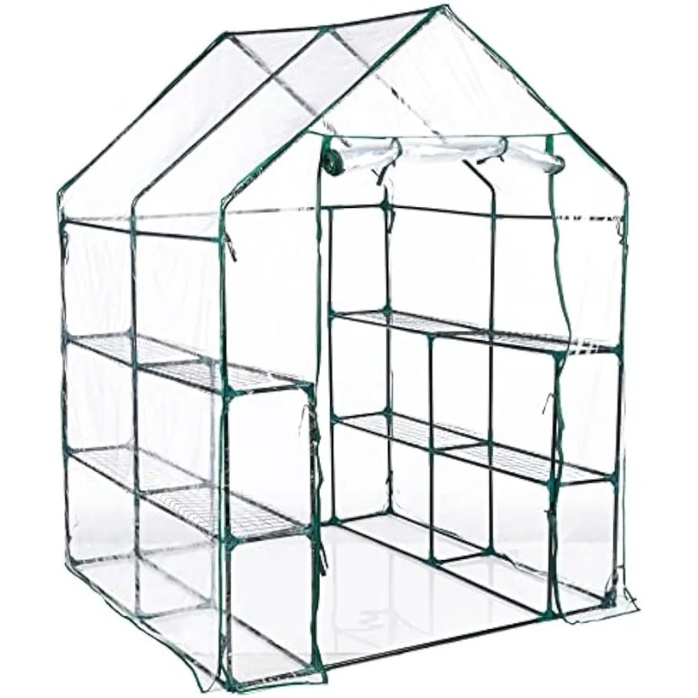 Garden Conservatory - 8 Shelves & PVC Cover