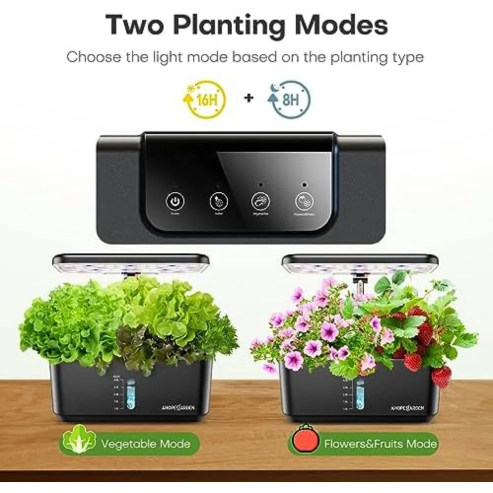 10 Pod Aeroponic Germination Kit, Herbs, Vegetables w/Lamp