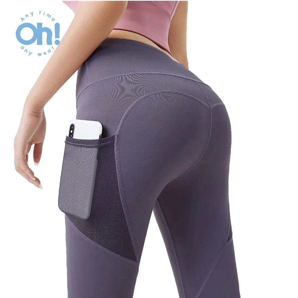 Women Fitness, Yoga Pants Solid Color, Stretchy Waist