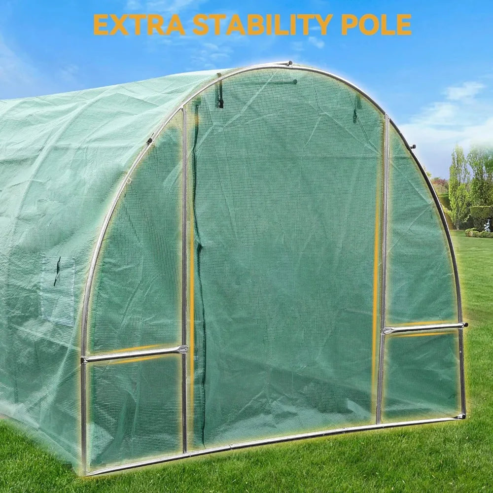Large Heavy Duty Outdoor Walk in Tunnel Greenhouse
