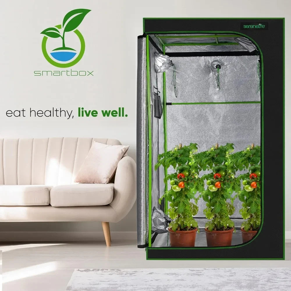 Grow Tent, High Reflective Mylar w/Multi-Chamber, Floor Tray