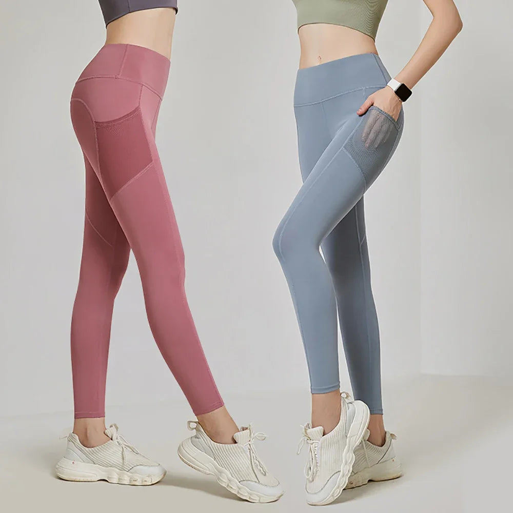 Women Fitness, Yoga Pants Solid Color, Stretchy Waist