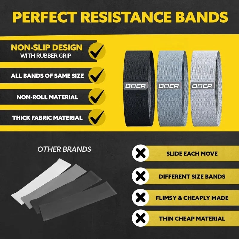 3PCS Fitness Resistance Bands Set for Home Workout