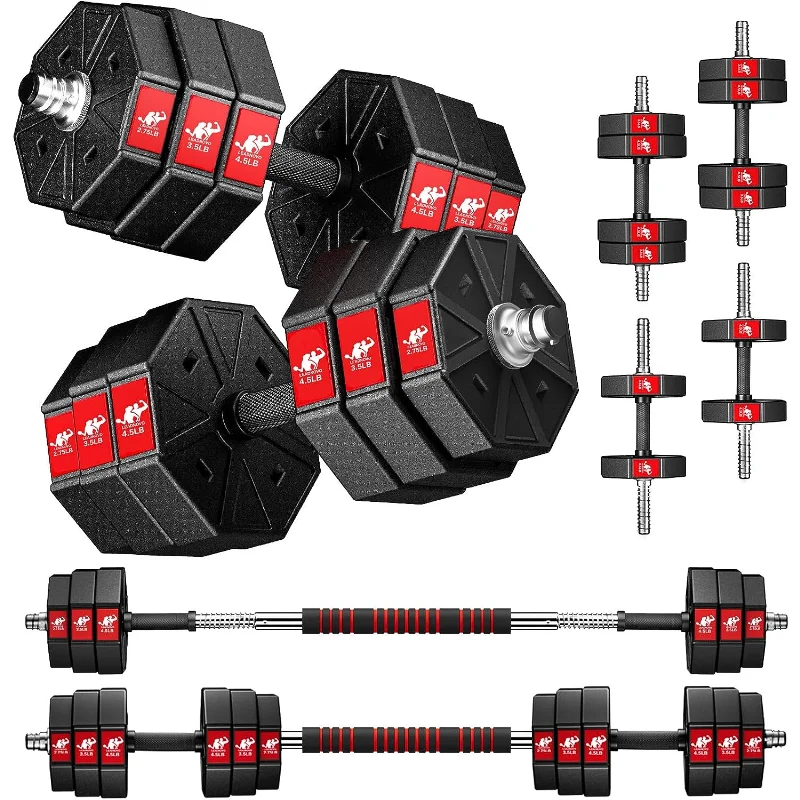 Adjustable Home Fitness Dumbbells Set, 44Lbs 66Lbs 88Lbs