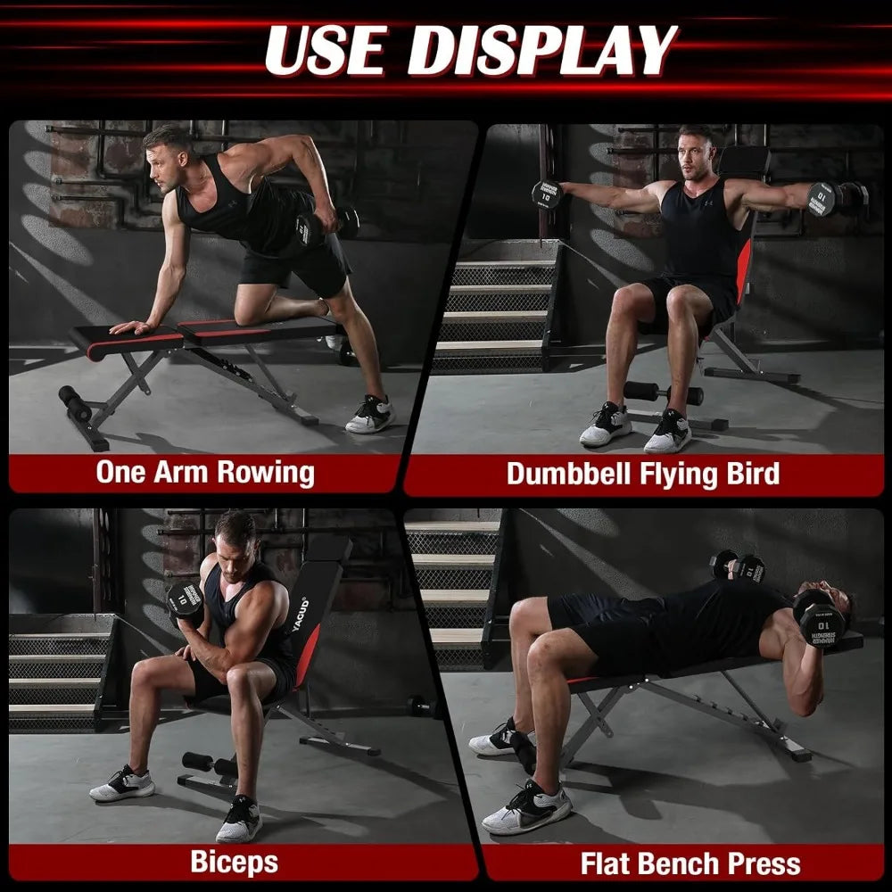 Adjustable Multi-purpose Workout Bench Press, 880 Lb. Capacity