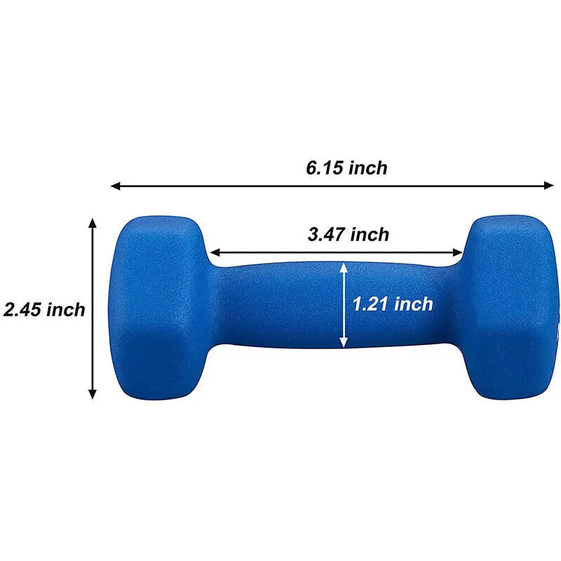 3-20lbs Hex Neoprene Coated Hand Weight Strength Lifting