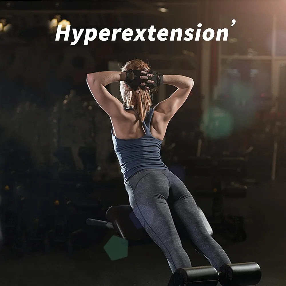 Hyperextension Bench with Angle Height Dual Adjustment