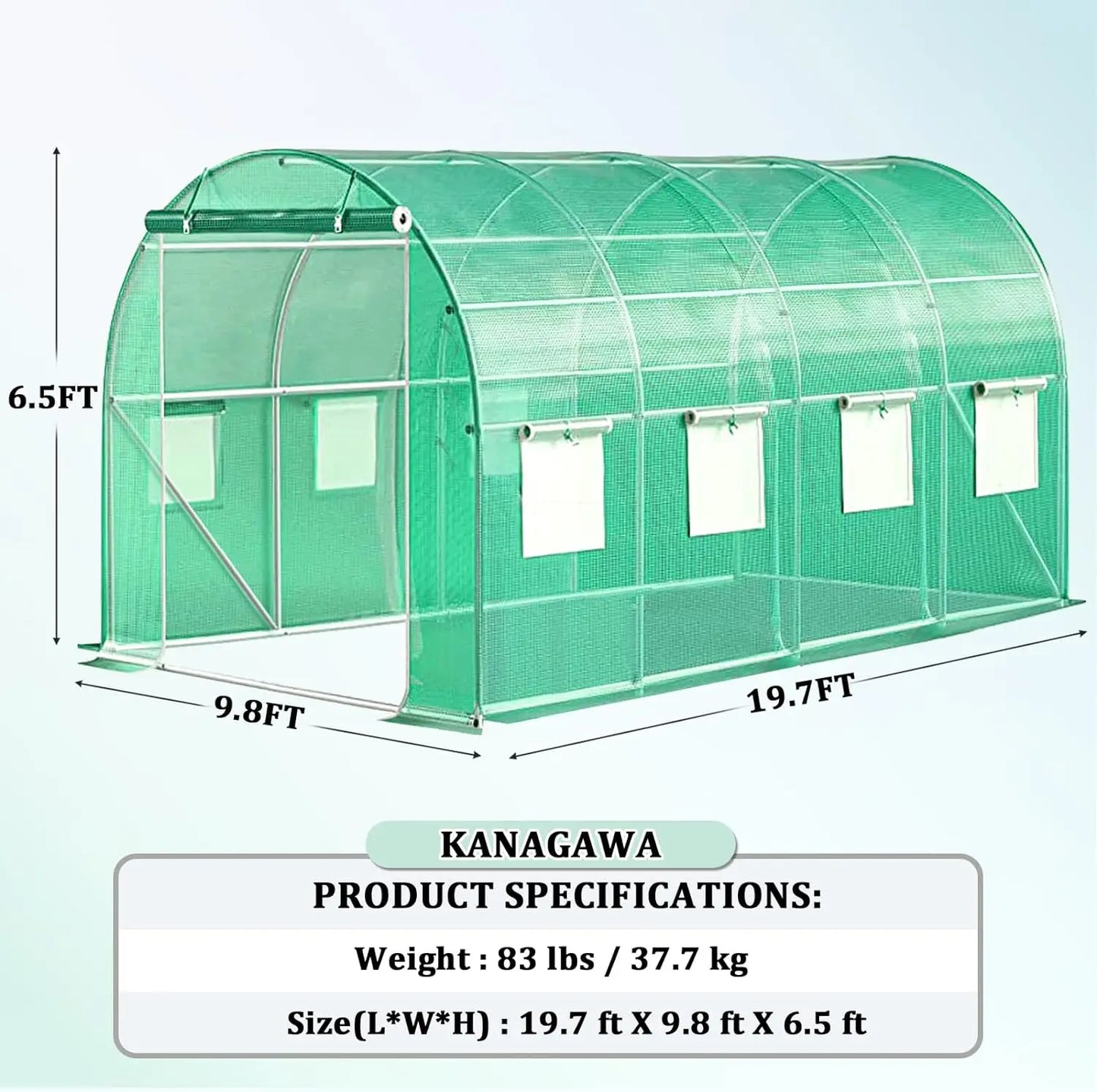 Walk-in Tunnel Greenhouse with Watering System Heavy Duty