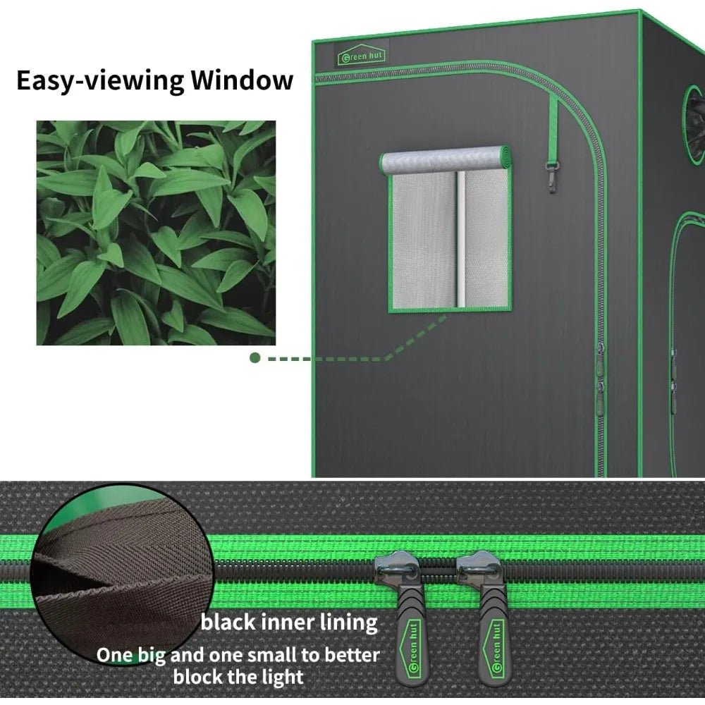 36"x36"x72" Hydroponics Growing Tent w/Observation Window, Floor Tray