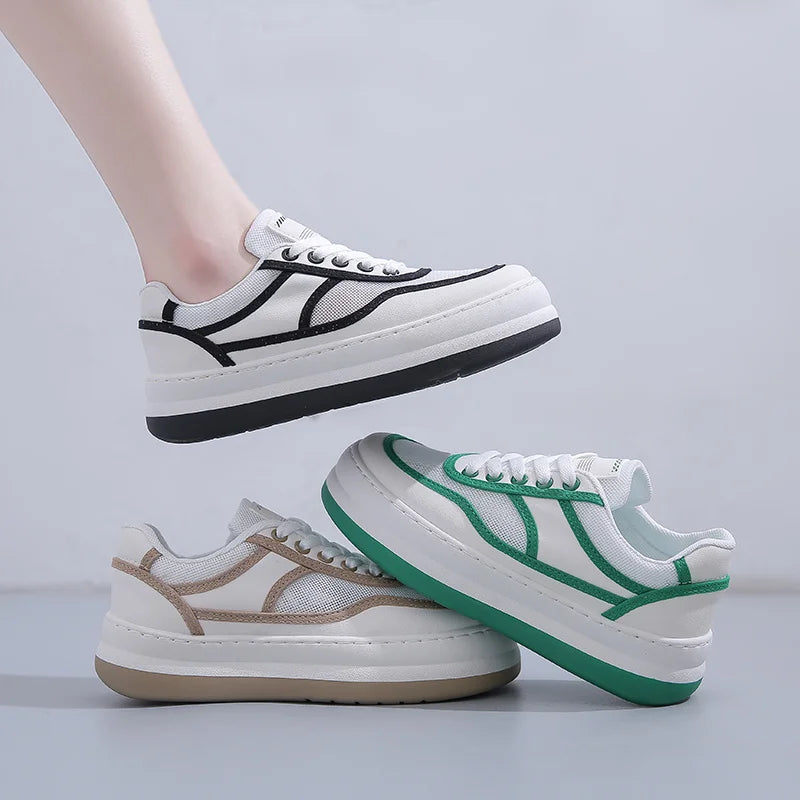 Ladies Summer Lace Up  Walk/Run Casual Trainers Shoes