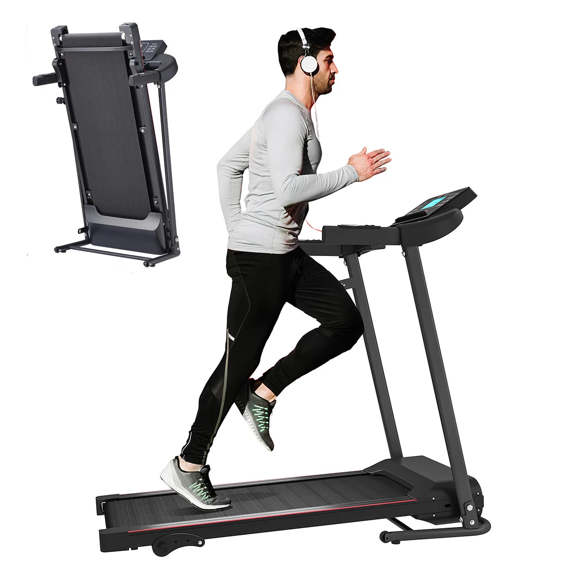 Ultra-quiet Electric Treadmill for Home Running Cardio Workout