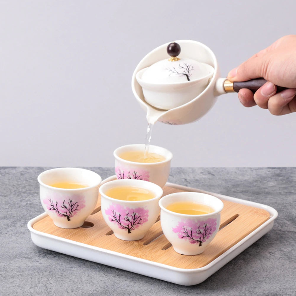 Semi-Automatic Ceramic Tea Infuser Teapot