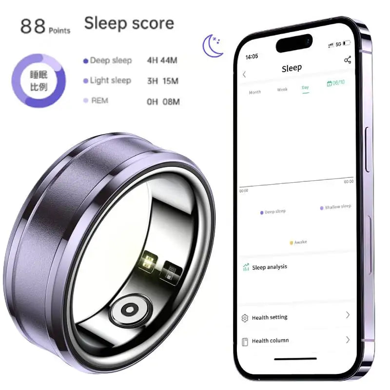 Smart Ring Fitness Tracker for Android/iOS