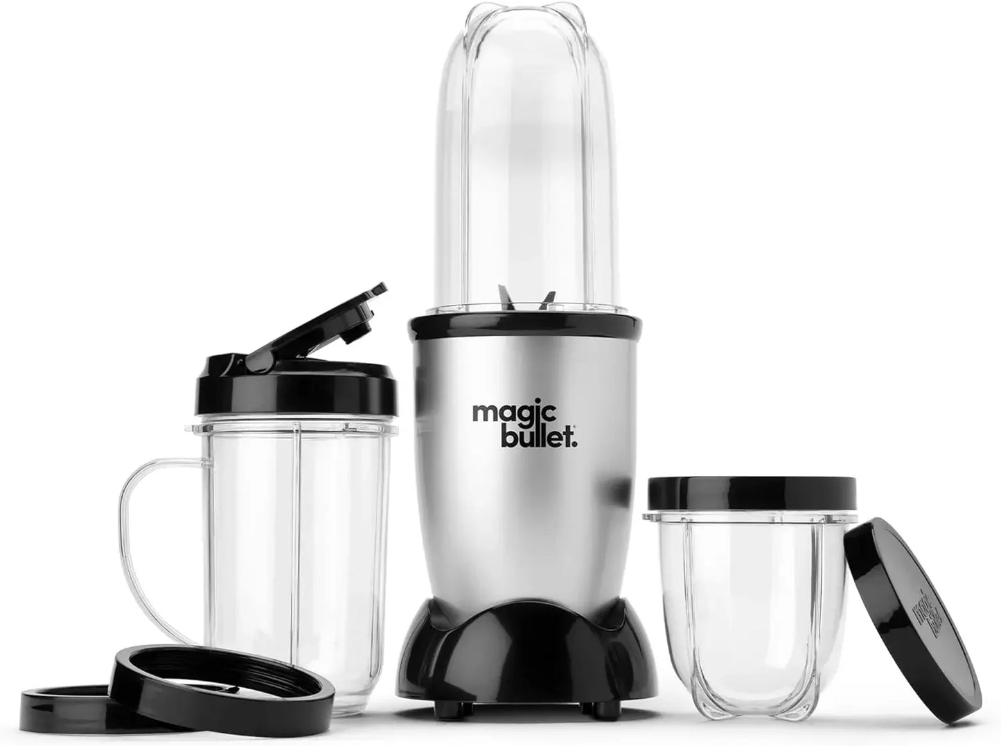 Magic Bullet Blender, Small, 11 Piece Set, Silver