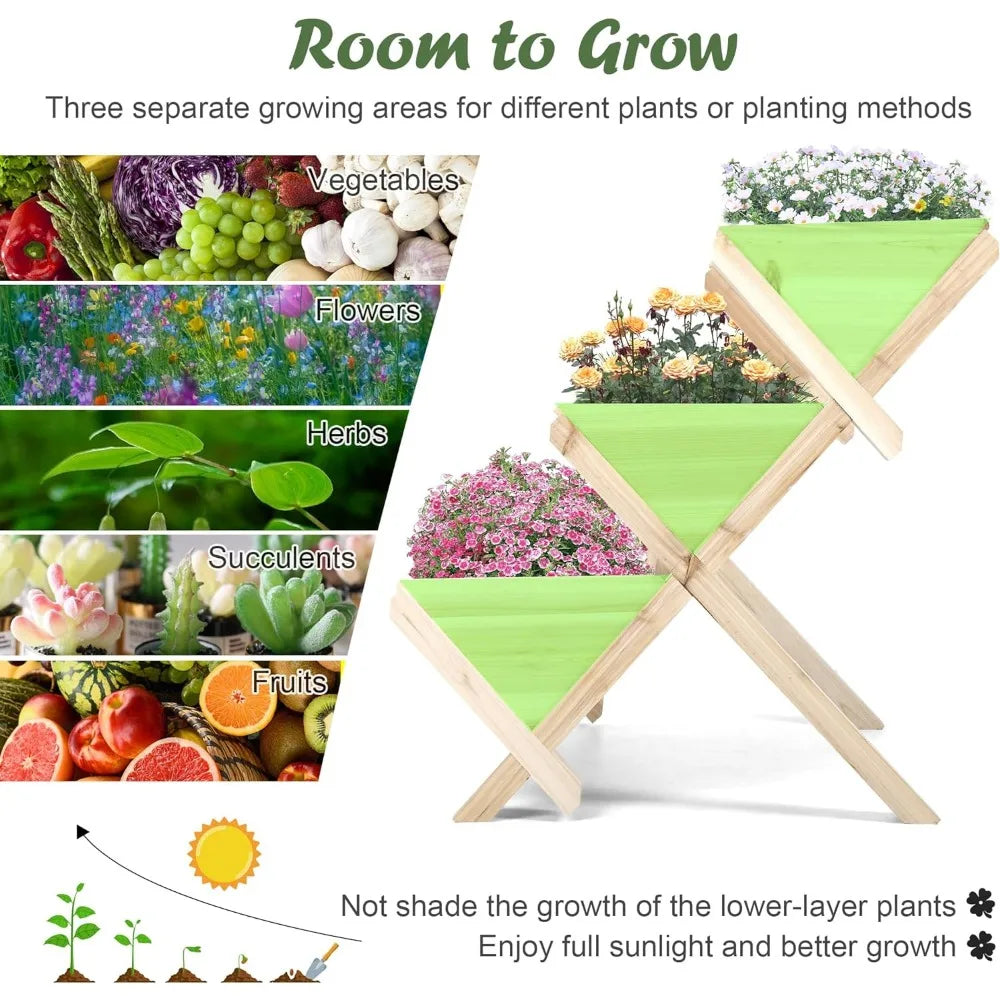 Raised Indoor/Outdoor Garden Beds for Flowers Herbs Vegetables