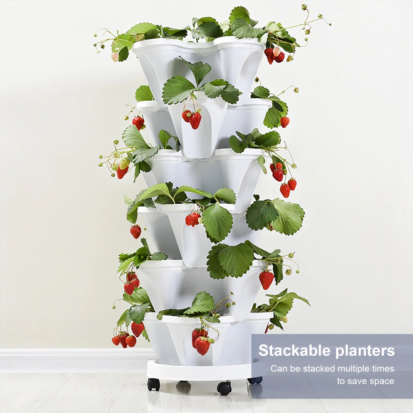 Three-Petal Vertical Flower, Strawberry, Vegetable Planters Garden