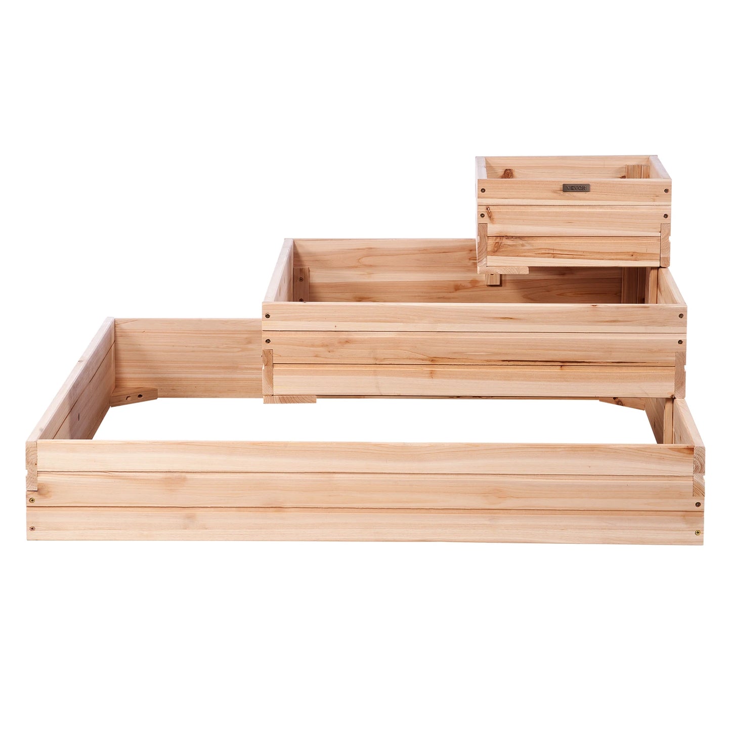 Raised Garden Bed, Natural Fir Wood Planter Box