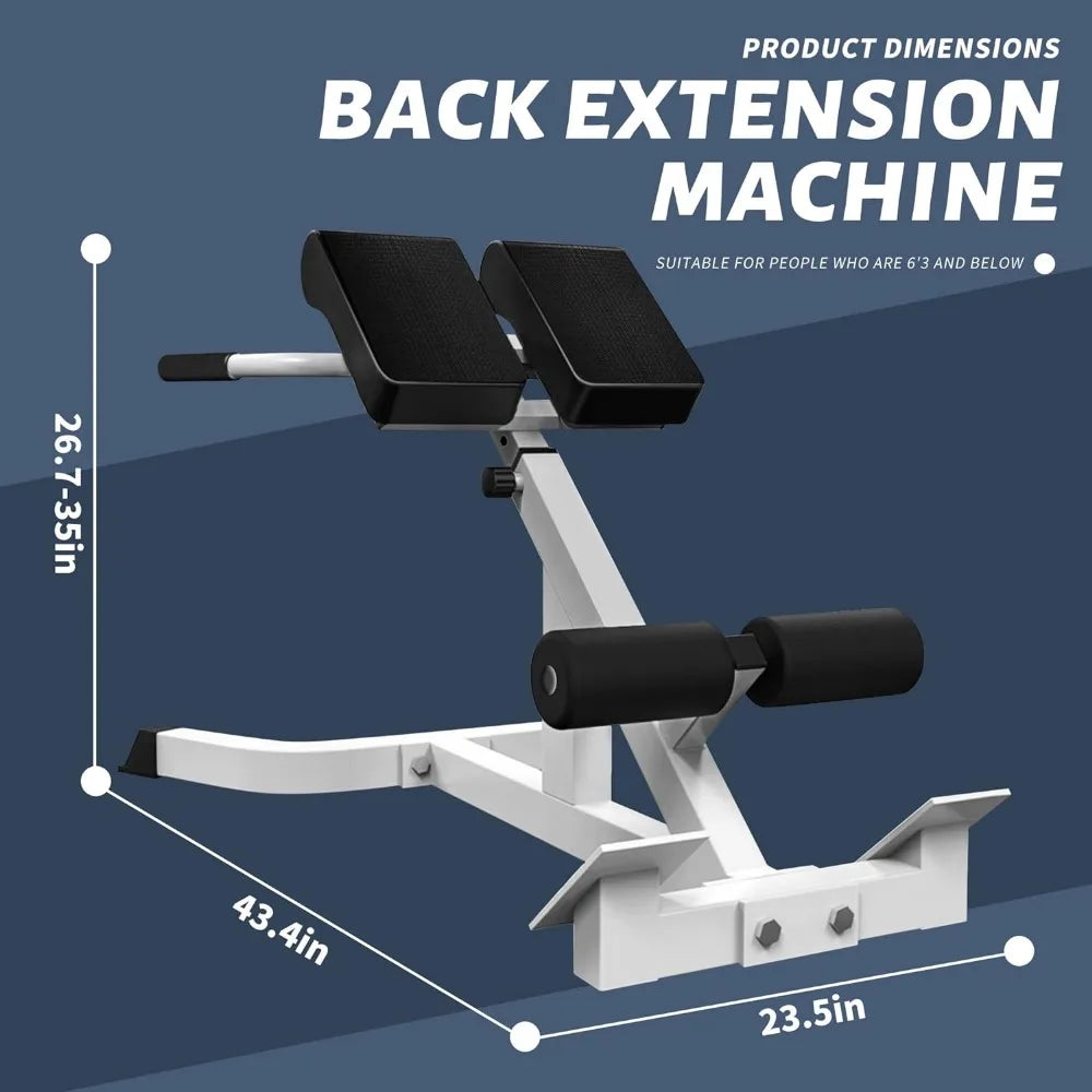 Hyperextension Bench with Angle Height Dual Adjustment