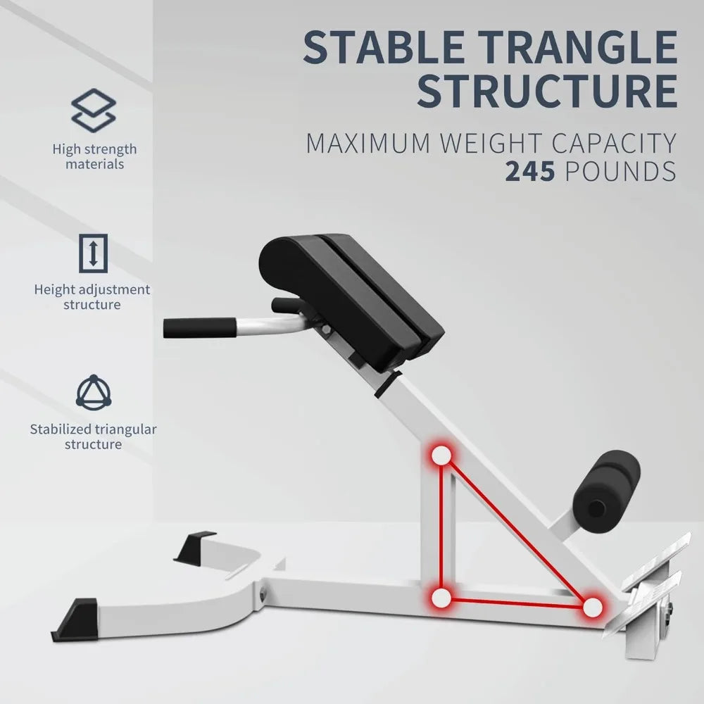 Hyperextension Bench with Angle Height Dual Adjustment