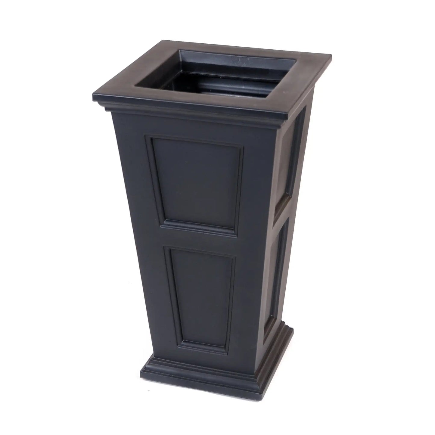 Square Black Planter 16" x 16" x 28" Tall