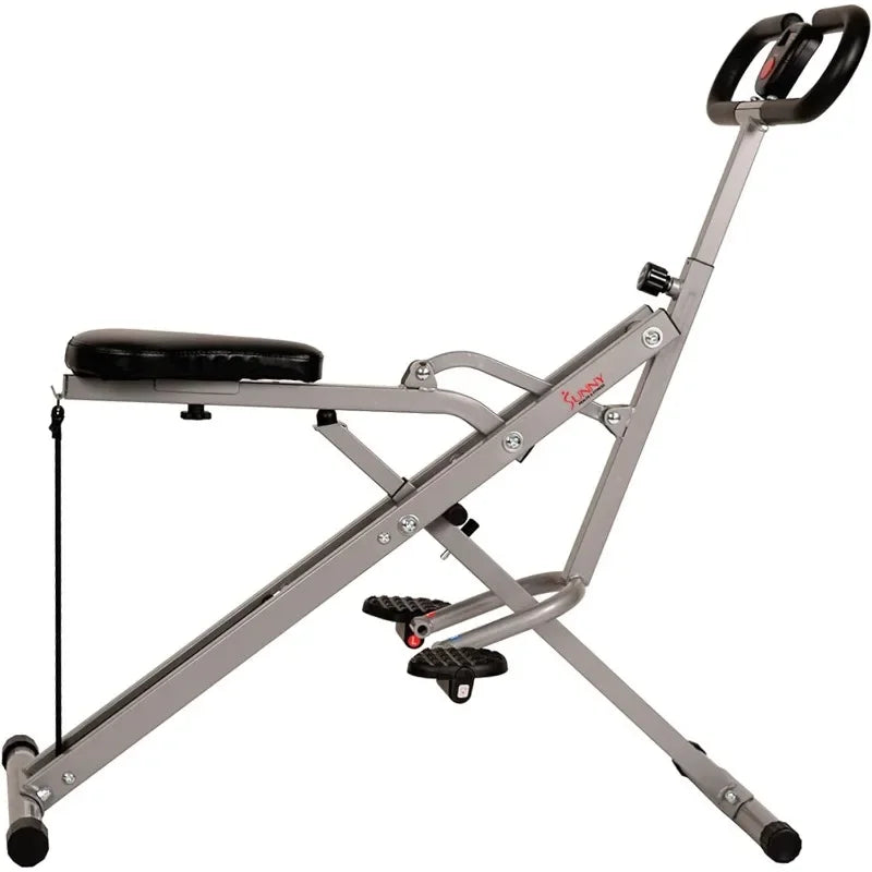 Row-N-Ride Squat Trainer for Glutes Workout w/Adjustable Resistance